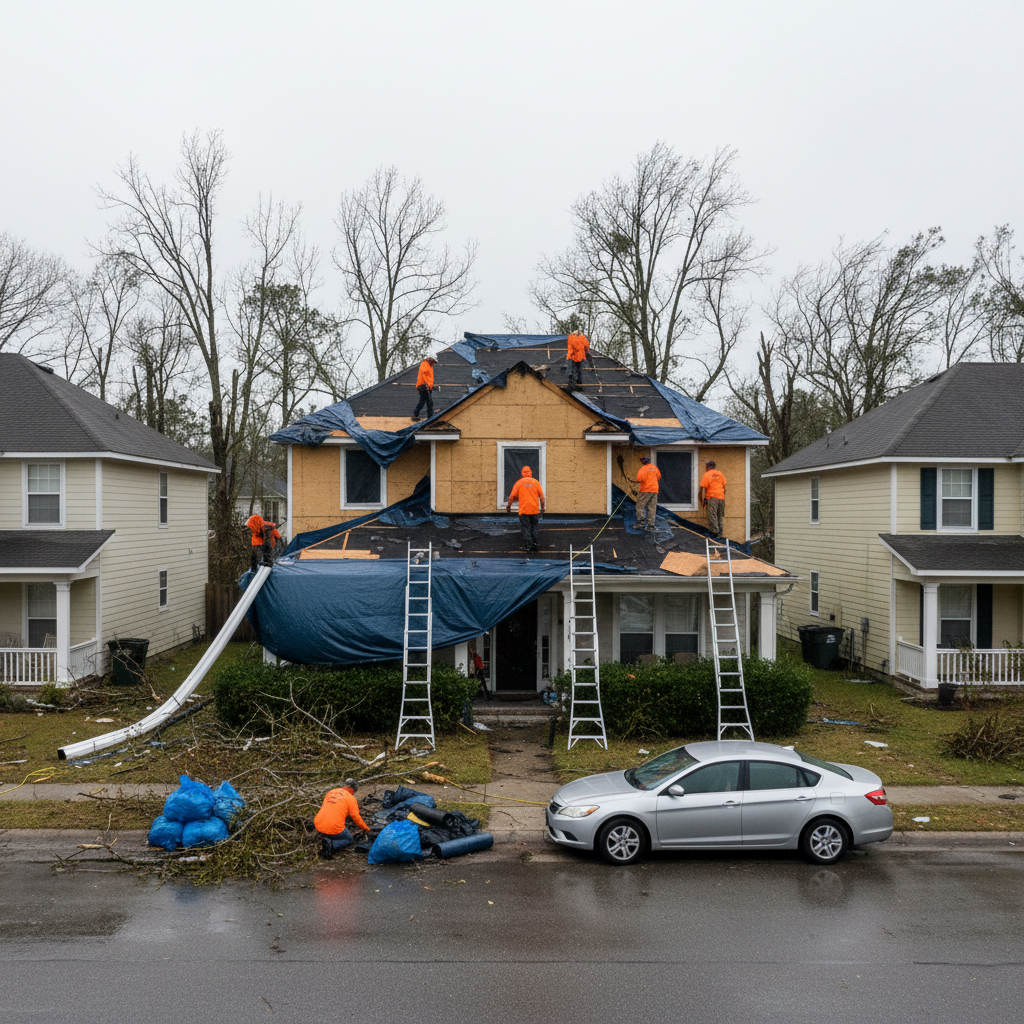 Emergency Roof Tarp Service Anderson | Weather Shield